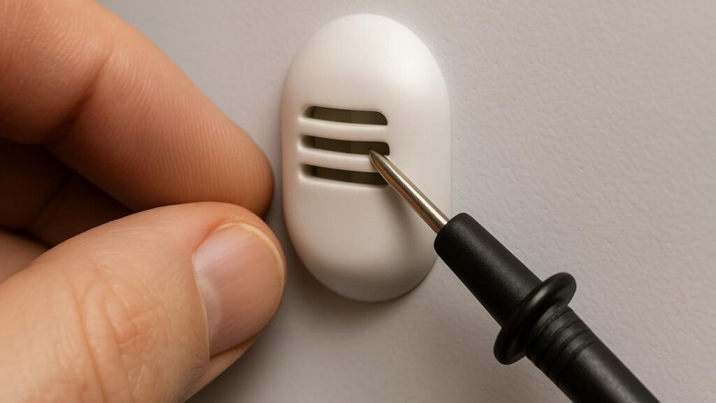 The location of the thermistor sensor inside a refrigerator, which can cause bad thermistor symptoms.