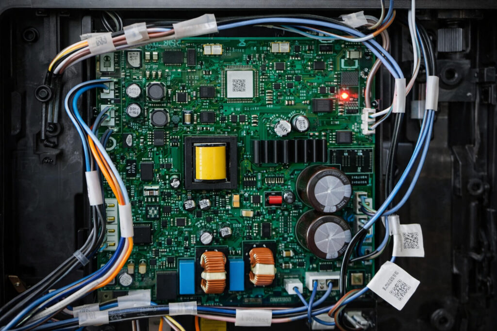 Samsung refrigerator inverter control board red LED blink code location