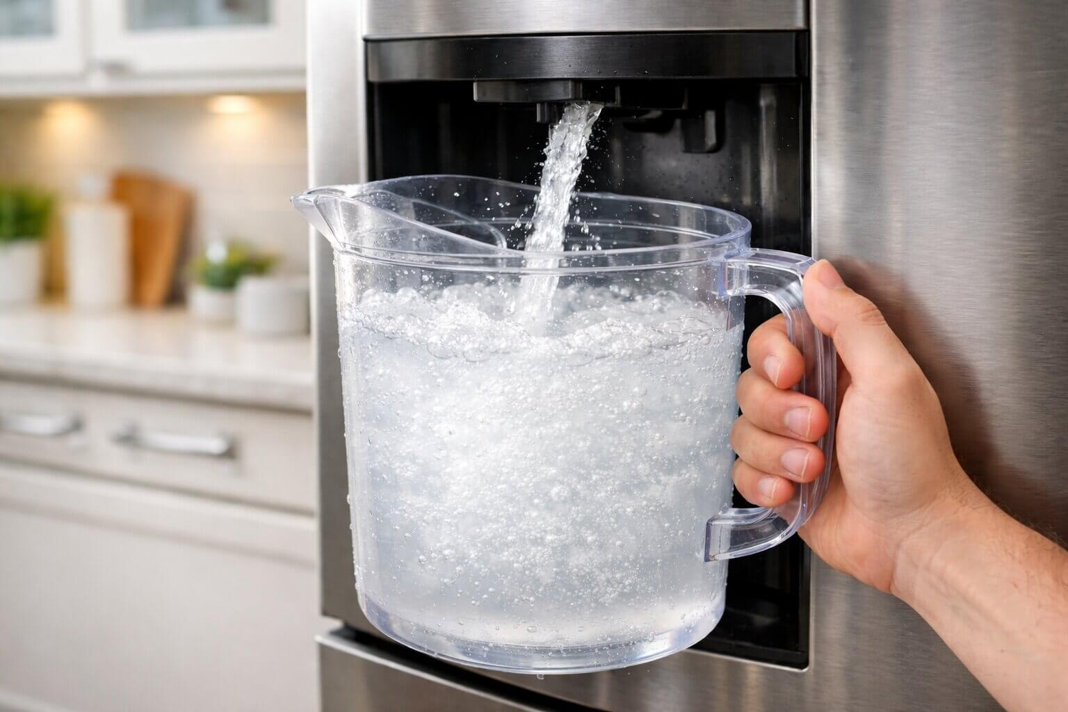 Flushing cloudy water and air locks from a Samsung refrigerator water dispenser